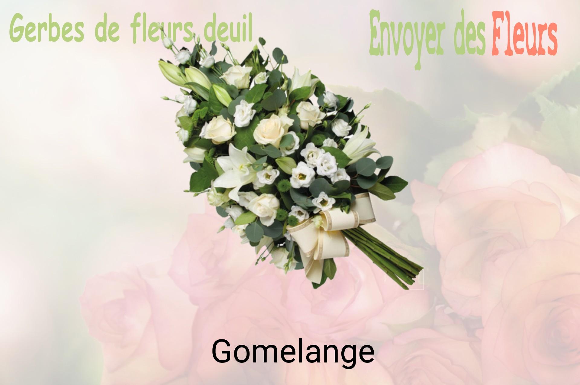 Gerbe de fleurs de deuil livrée à Gomelange